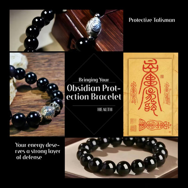 Obsidian Protection Bracelet – Worn on the Right Hand