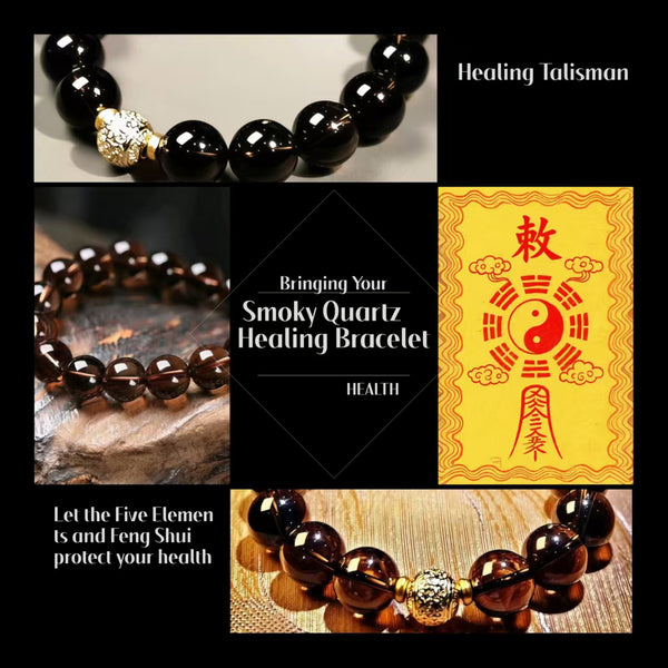 Smoky Quartz Healing Bracelet – Can Be Worn on Either the Left or Right Hand