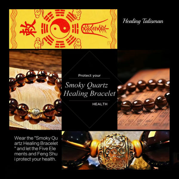 Smoky Quartz Healing Bracelet – Can Be Worn on Either the Left or Right Hand