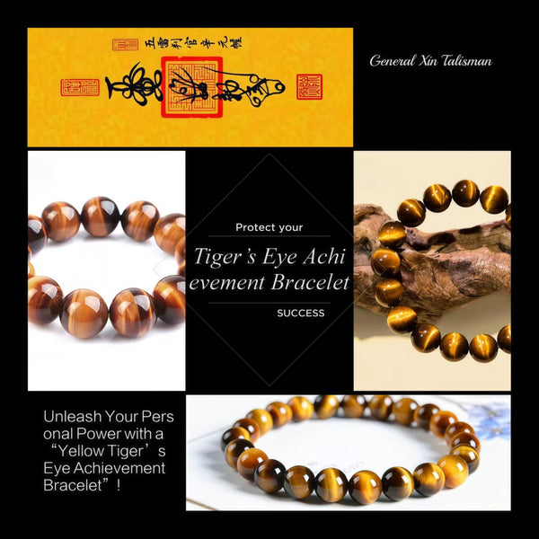 Yellow Tiger's Eye Achievement Bracelet - Worn on the Left Hand