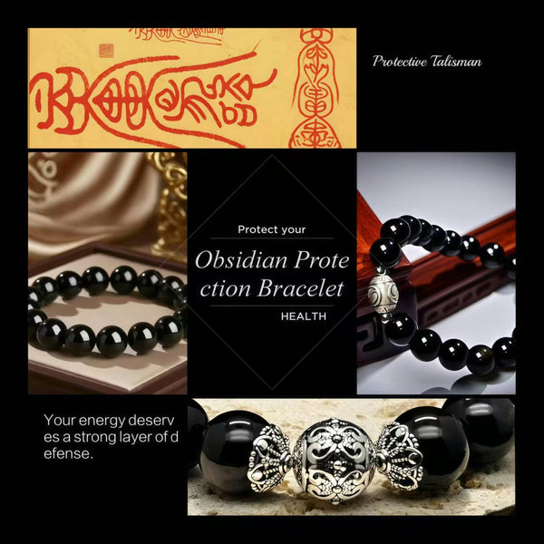 Obsidian Protection Bracelet – Worn on the Right Hand